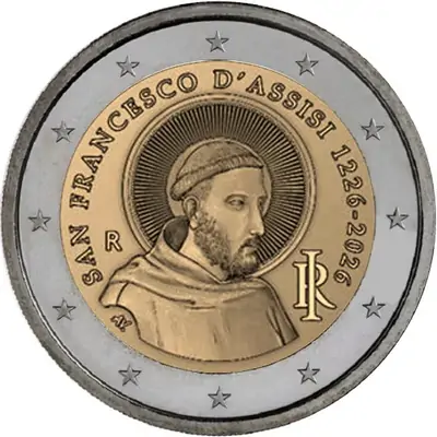 2€ 2026 italie saintfrancoisd'assise